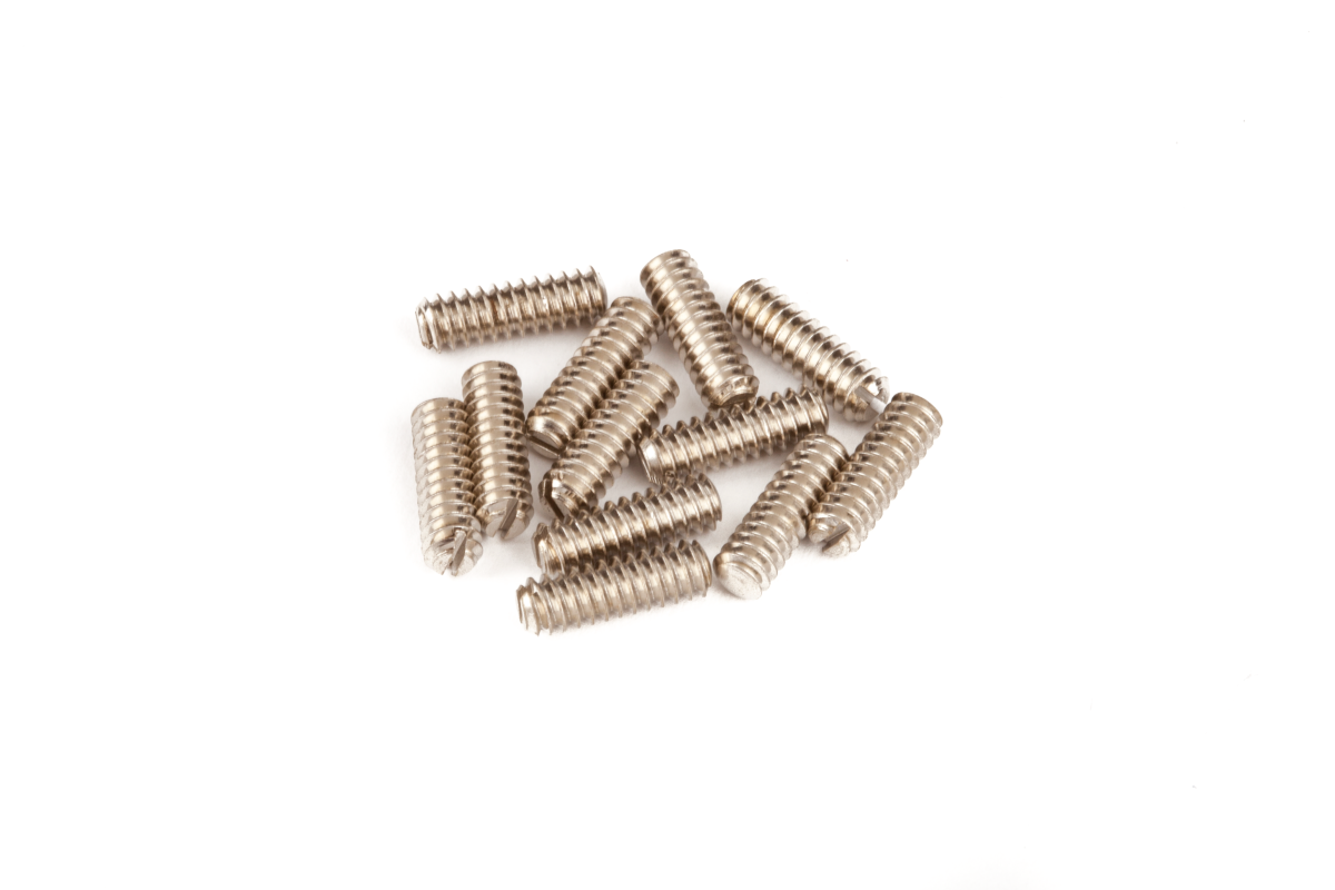 Fender American Vintage Tele Saddle Height Screws (12), 6-32 x 7/16" Slotted, Nickel