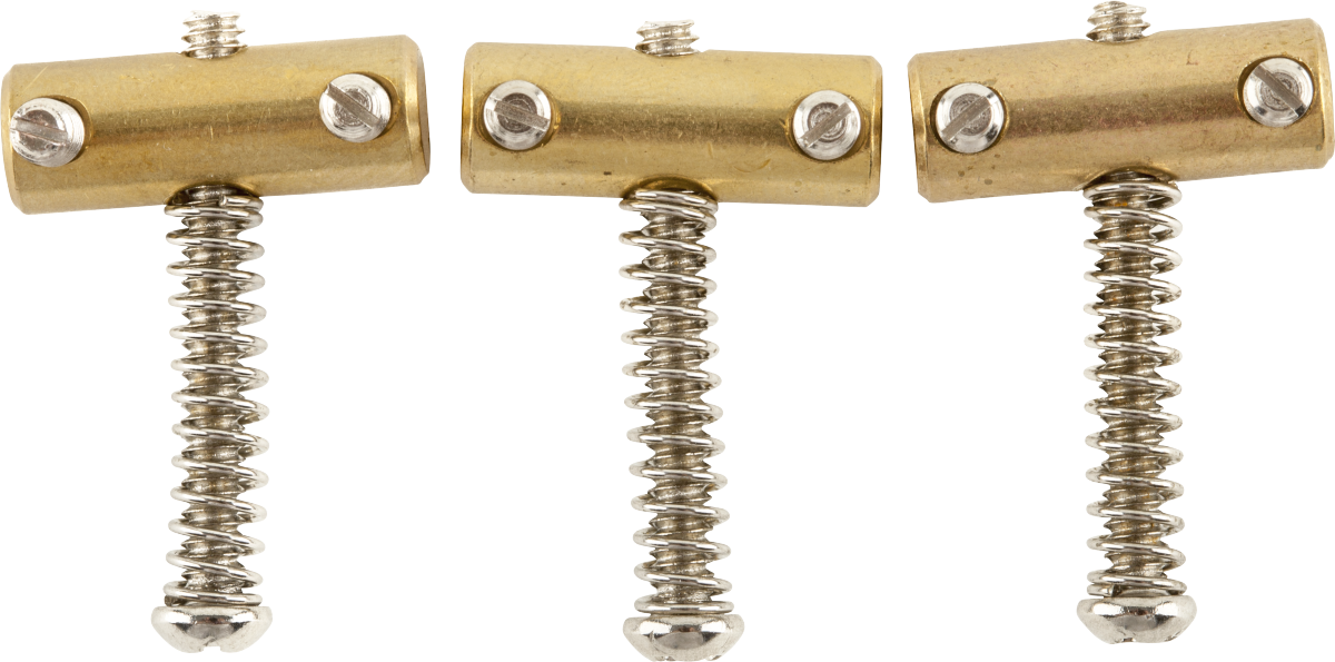 Fender Compensated Bridge Saddles (3) for American Vintage Tele, Brass