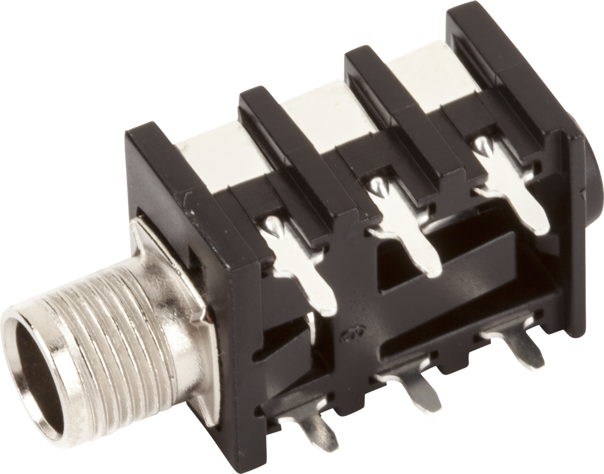 1/4" 6-Pin Stereo Amp Jack W/ Metal Bushing