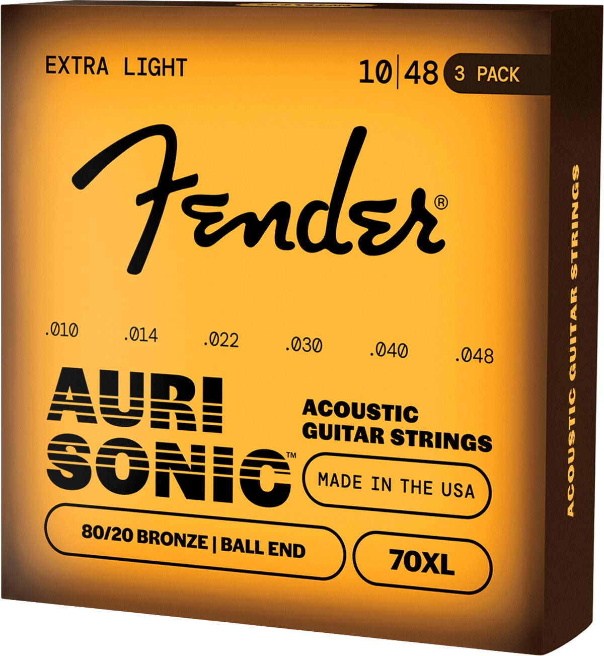Fender 70XL Ball End 80/20 Bronze Acoustic Strings, 10-48