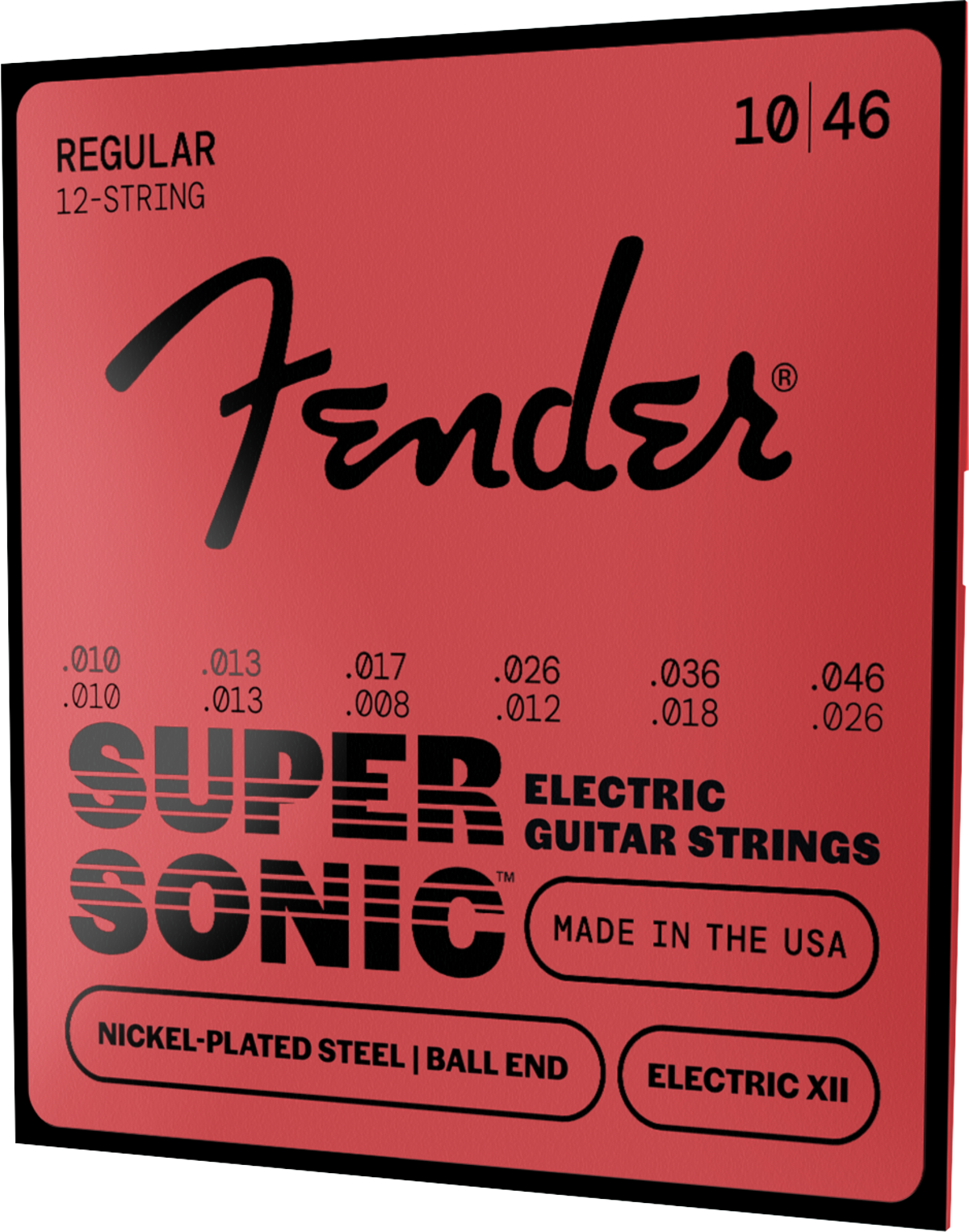 Fender Super 250's Ball End 12-String Electric XII Strings, NPS, 10-46