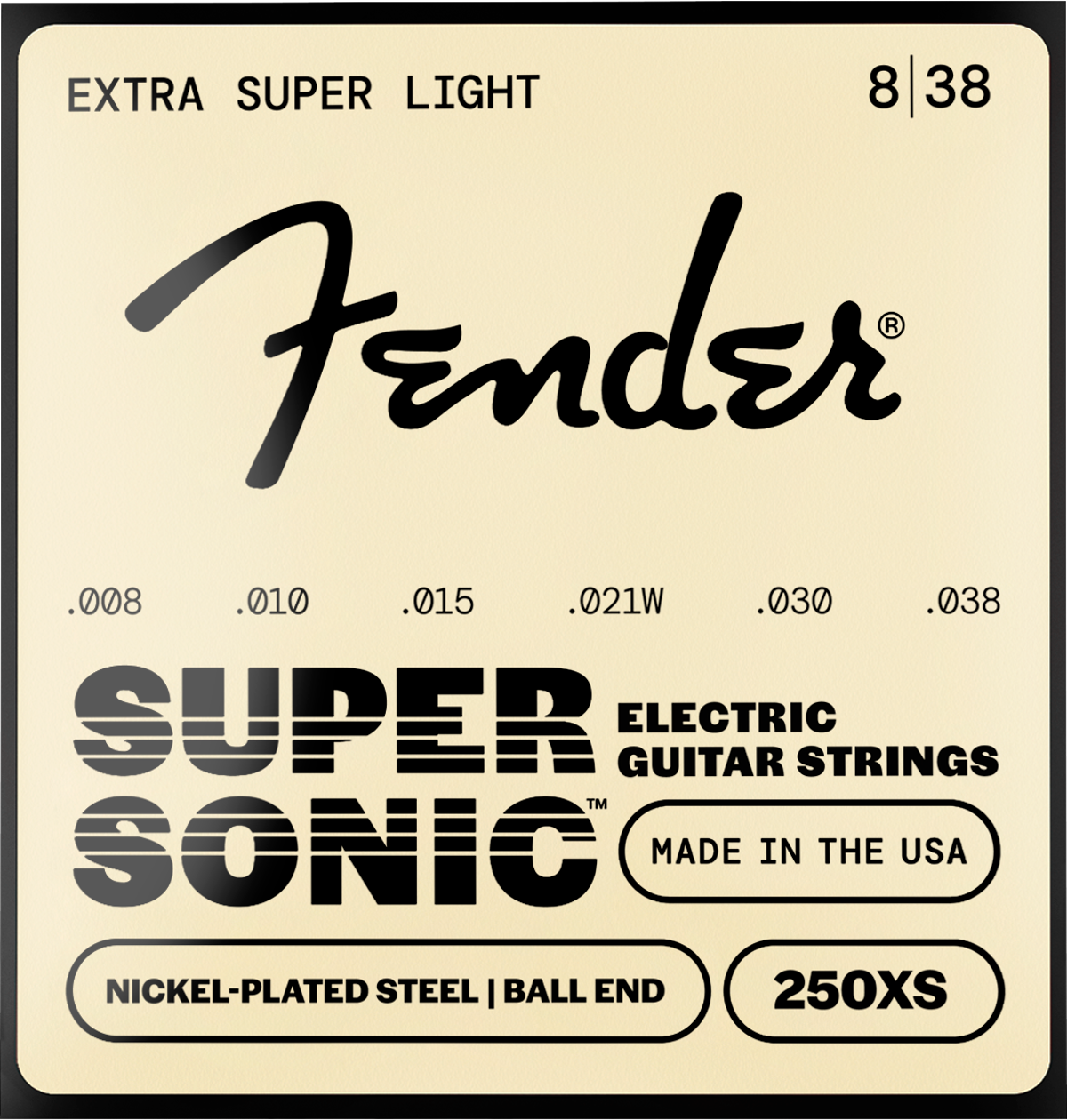 Fender Super 250's 250XS Ball End Strings, NPS, 8-38