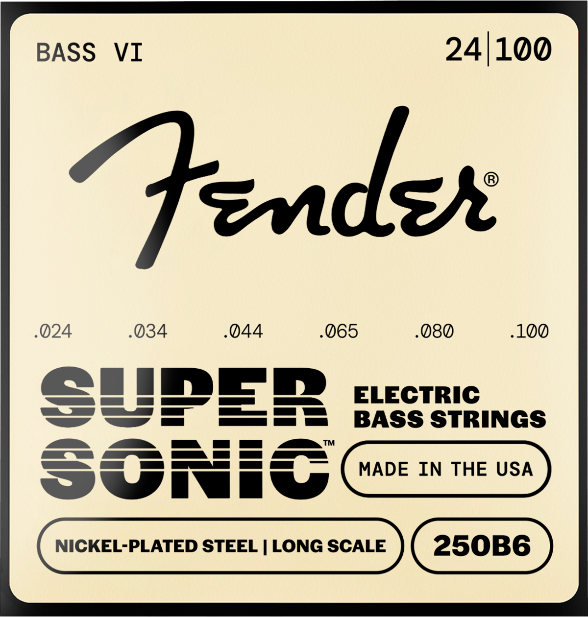 Fender Super 250's Ball End Bass VI Strings, NPS, 24-100