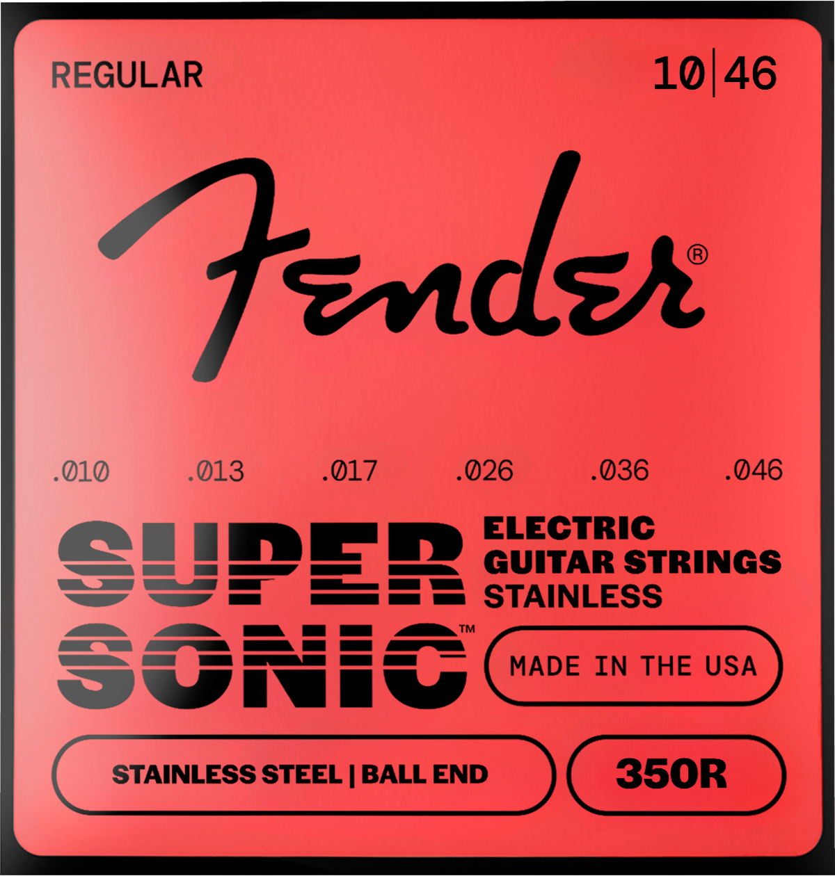 Fender Stainless 350's Ball End Strings, Stainless Steel