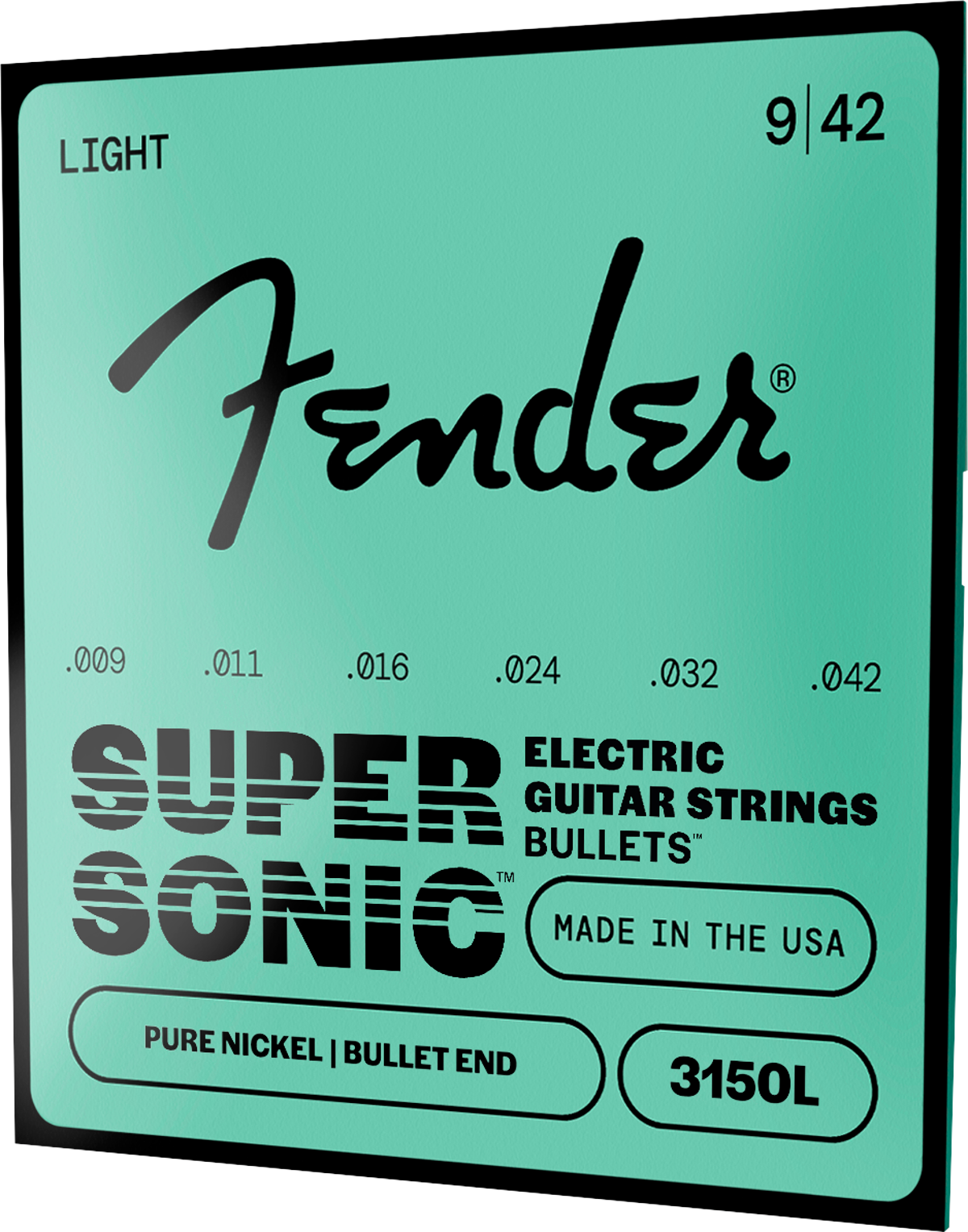 Fender Original Bullets 3150L Bullet End Strings, Pure Nickel, 9-42