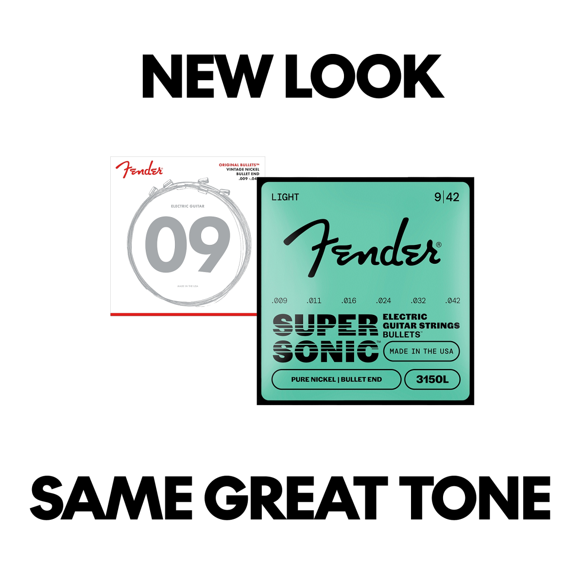 Fender Original Bullets 3150L Bullet End Strings, Pure Nickel, 9-42
