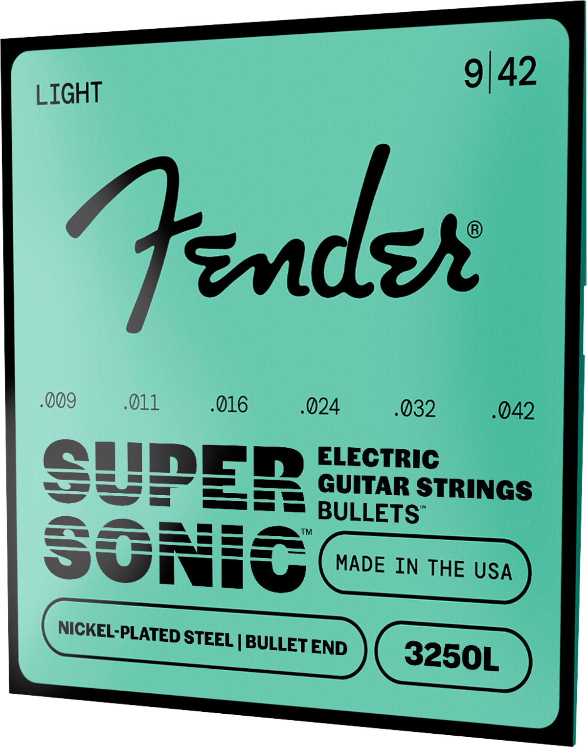 Fender Super Bullets Bullet End Strings, Nickel-Plated-Steel