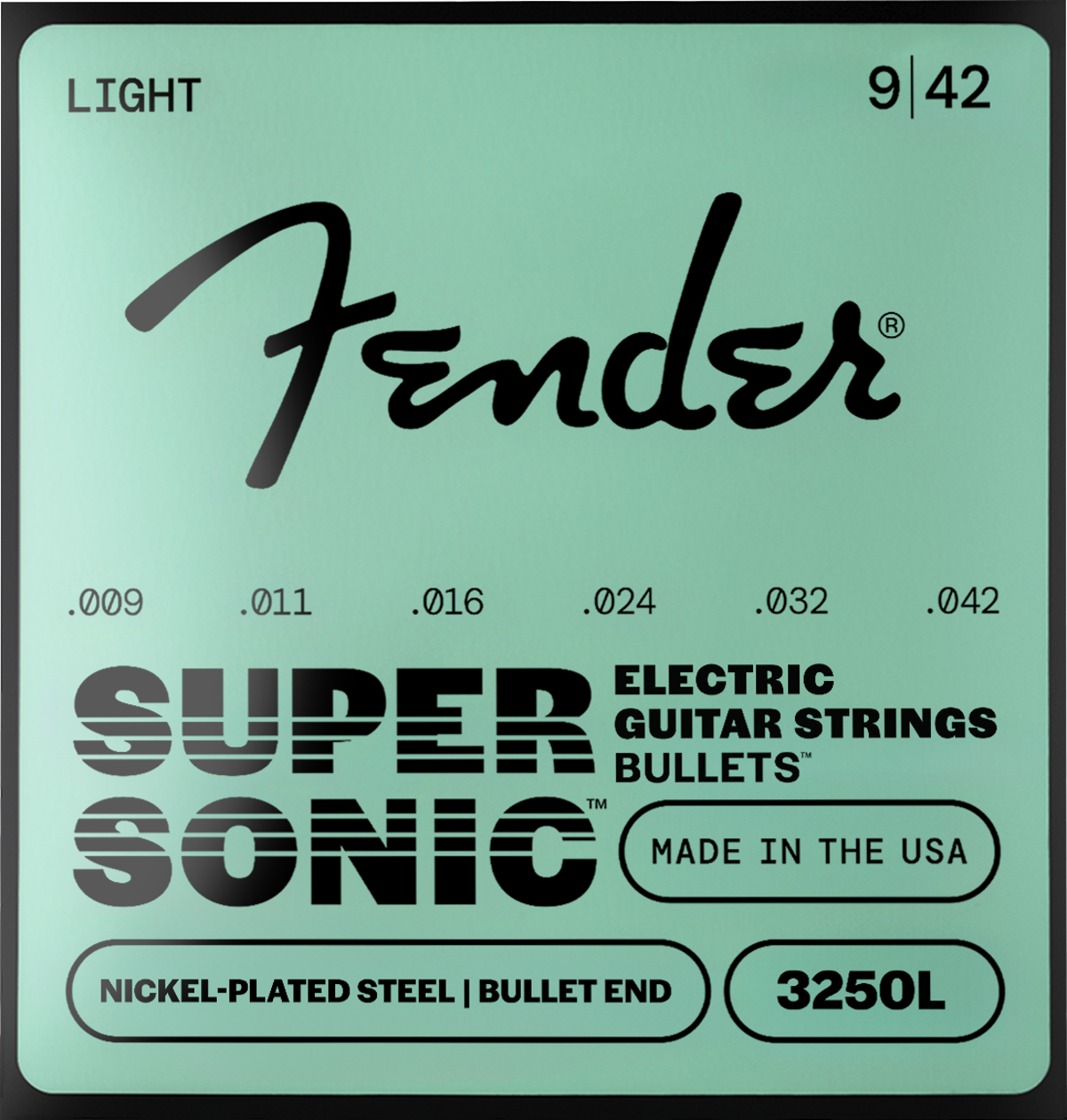 Fender Super Bullets Bullet End Strings, Nickel-Plated-Steel