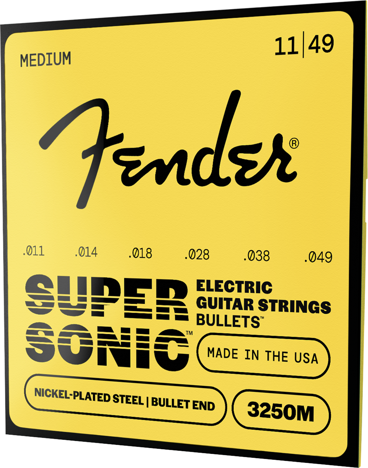Fender Super Bullets Bullet End Strings, Nickel-Plated-Steel