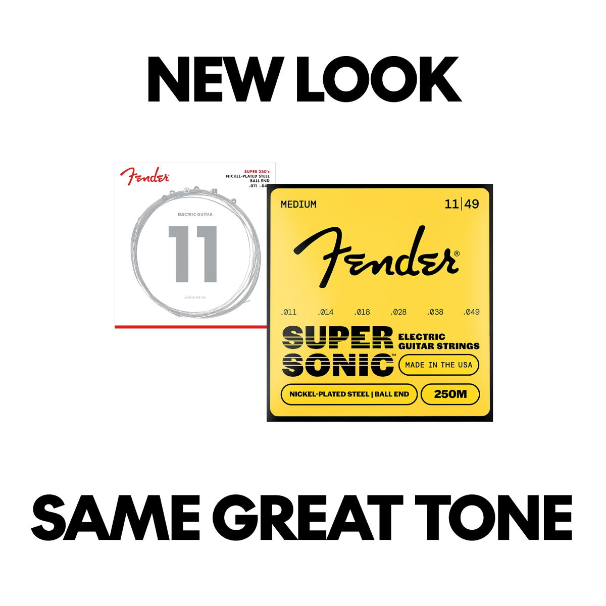 Fender Super Bullets Bullet End Strings, Nickel-Plated-Steel