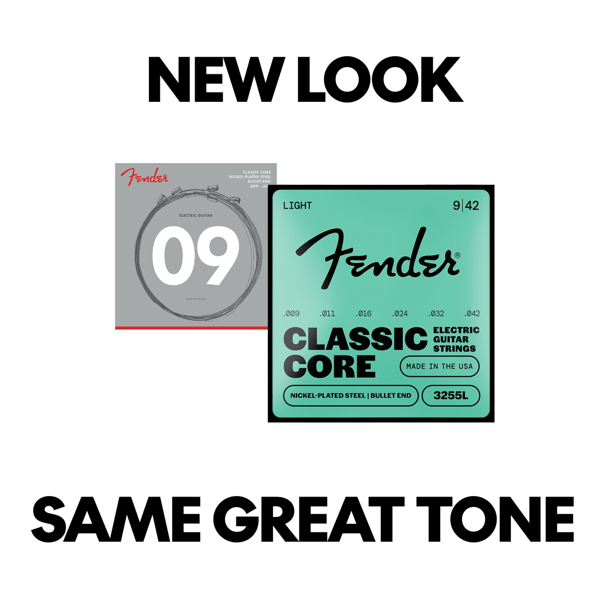 Fender Classic Core 3255L Bullet End Strings, NPS, 9-42