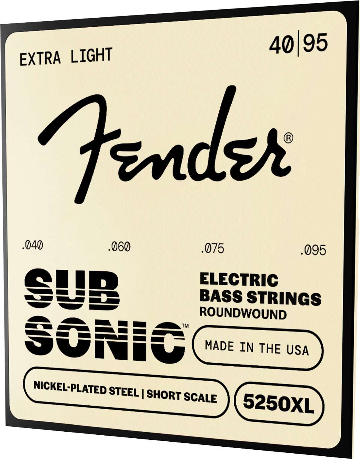 Fender Super 5250's 5250XL Ball End Short Scale Bass Strings, NPS, 40-95