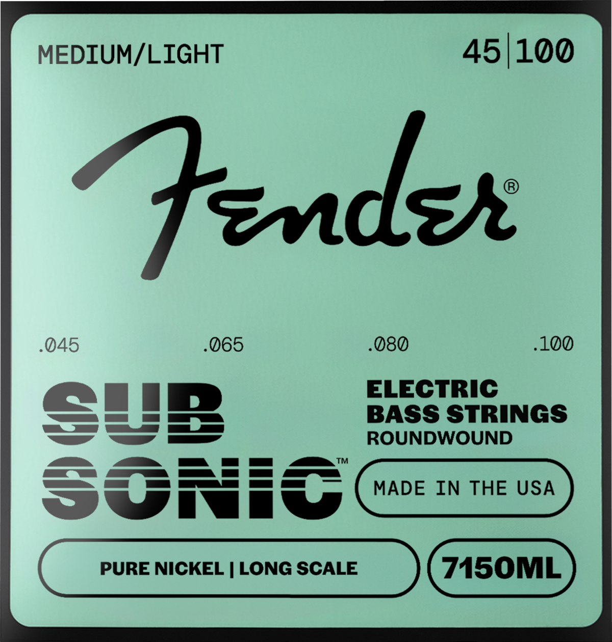 Fender Original 7150's Long Scale Ball End Bass Strings, Pure Nickel