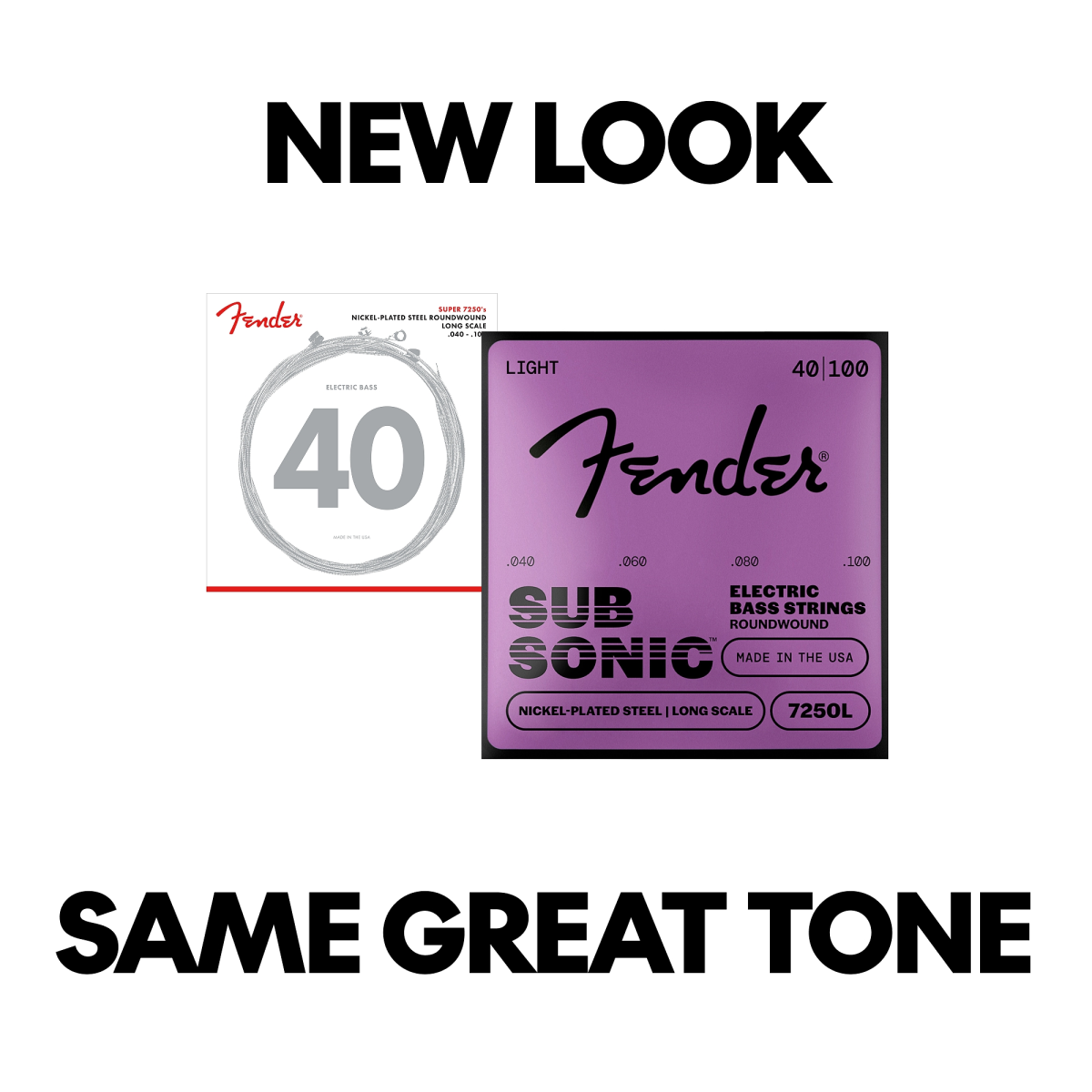 Fender Subsonic Super 7250's Long Scale Bass Strings, NPS