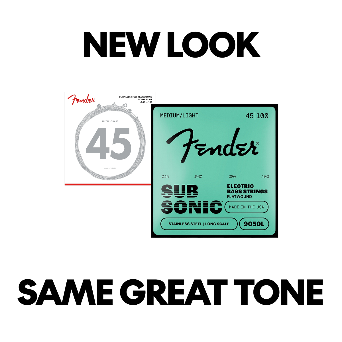 Fender Subsonic Stainless 9050's Ball End Bass Strings, Stainless Steel