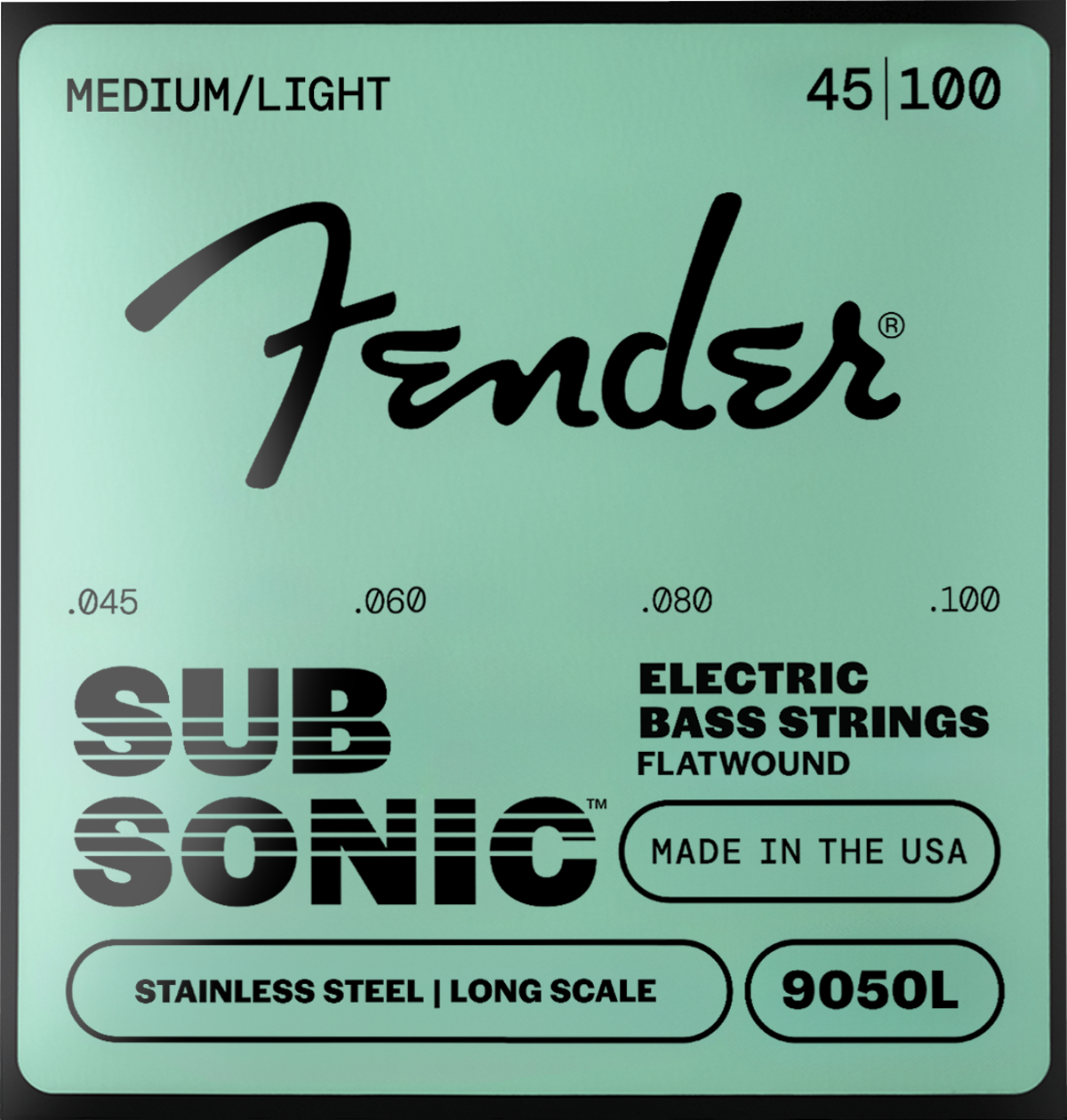 Fender Subsonic Stainless 9050's Ball End Bass Strings, Stainless Steel