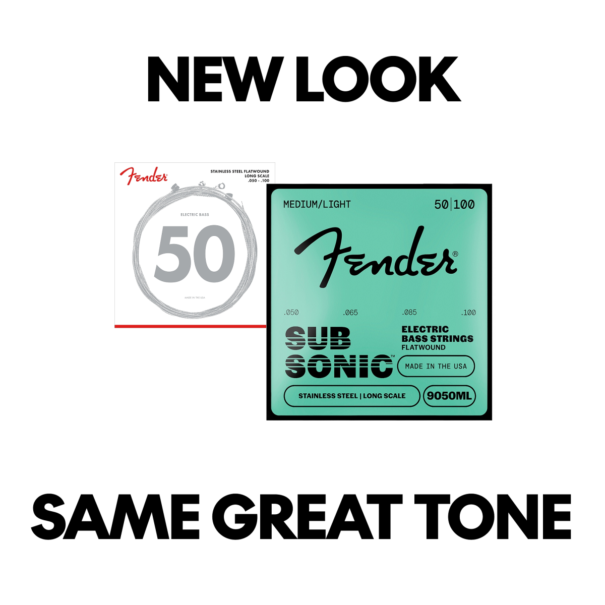 Fender Subsonic Stainless 9050's Ball End Bass Strings, Stainless Steel