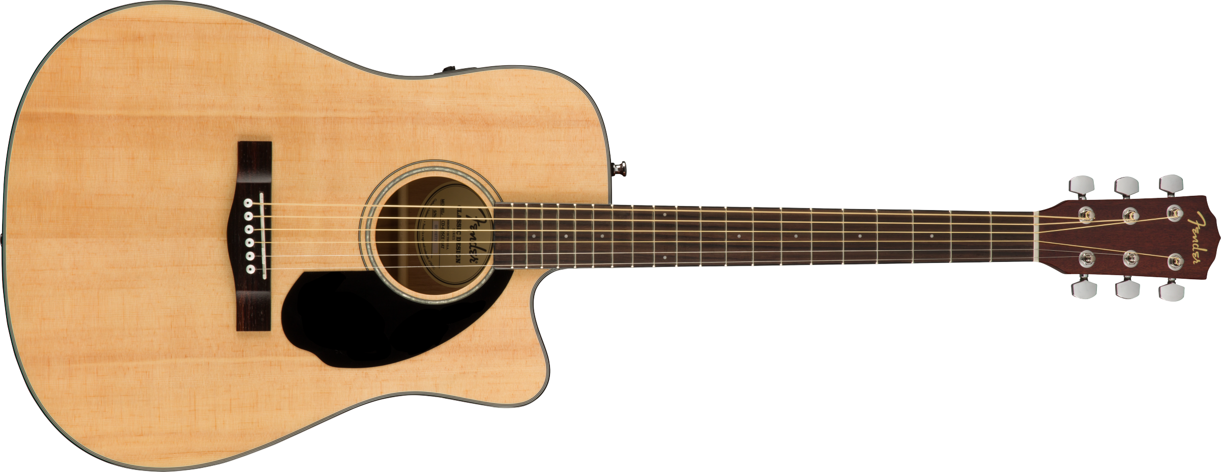 Fender CD-60SCE Dreadnought Acoustic Electric Guitar w/ Walnut Fingerboard, Natural