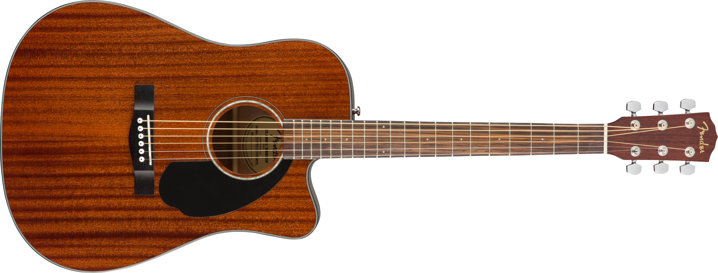 Fender CD-60SCE Dreadnought Acoustic/Electric Guitar w/ Walnut Fingerboard, All-Mahogany