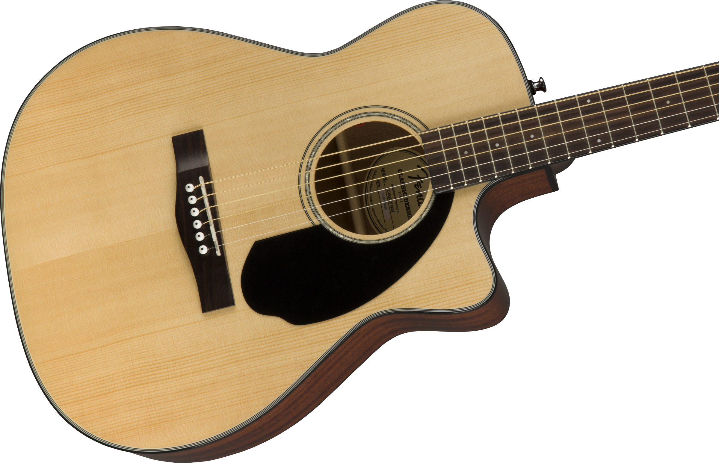 Fender CC-60SCE Concert Acoustic Guitar Walnut Fingerboard, Natural