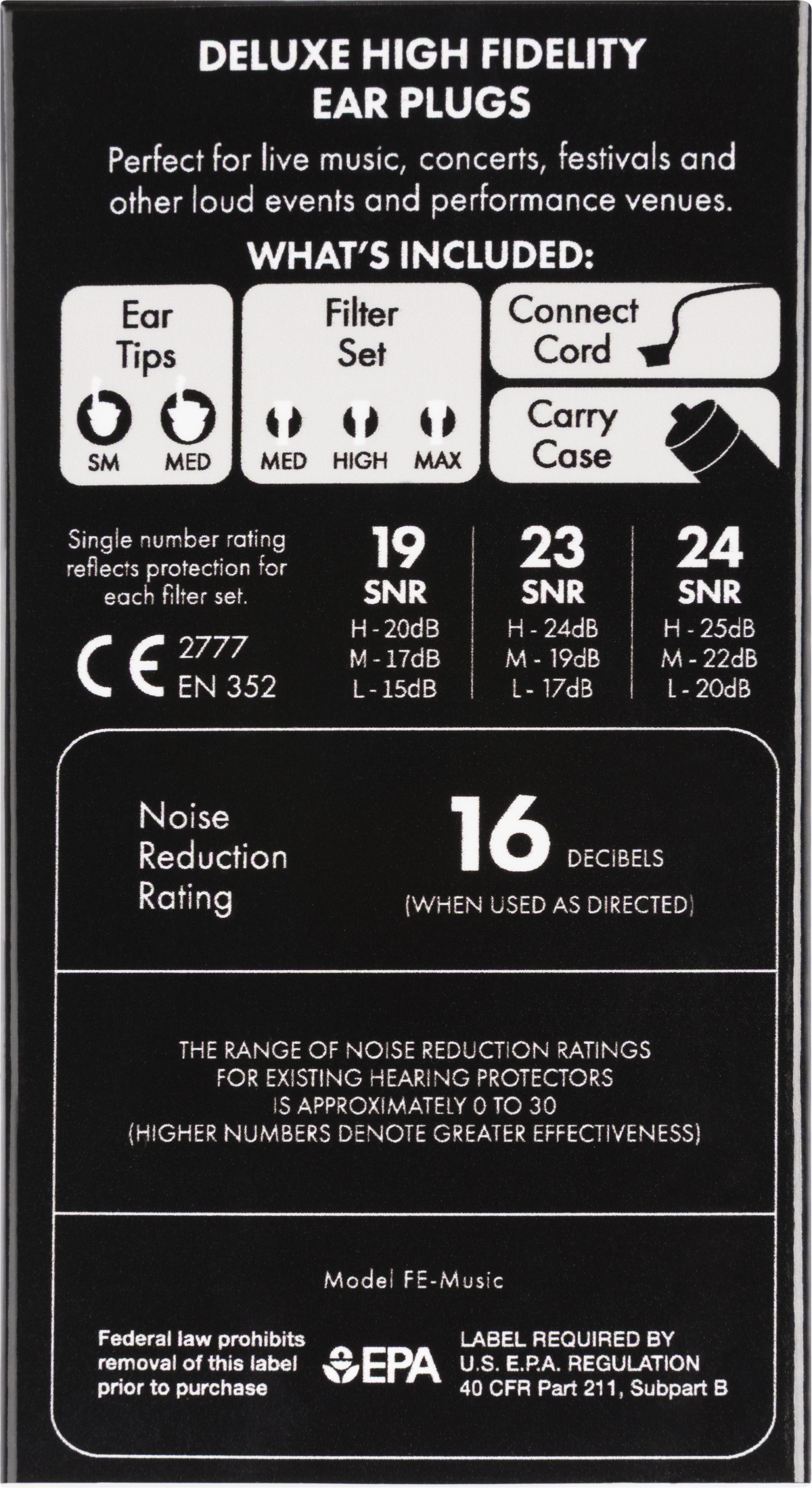 Fender Deluxe Hi-Fi Ear Plugs