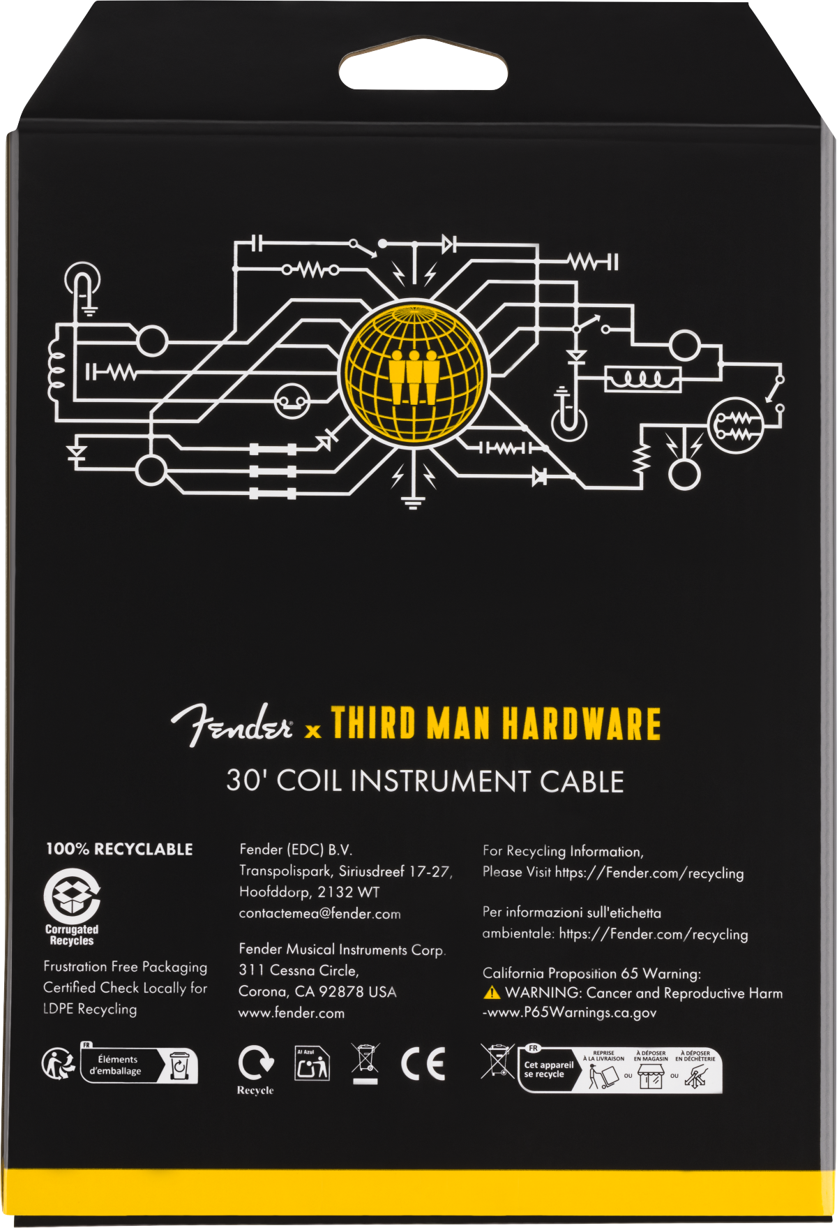 Fender x Third Man Hardware 30' Coil Cable