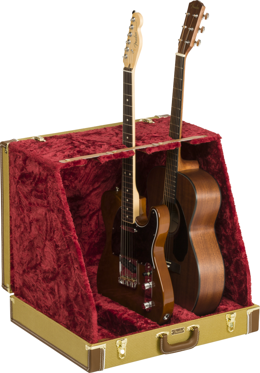 Fender Classic Series Case Stand, 3 Guitar, Tweed
