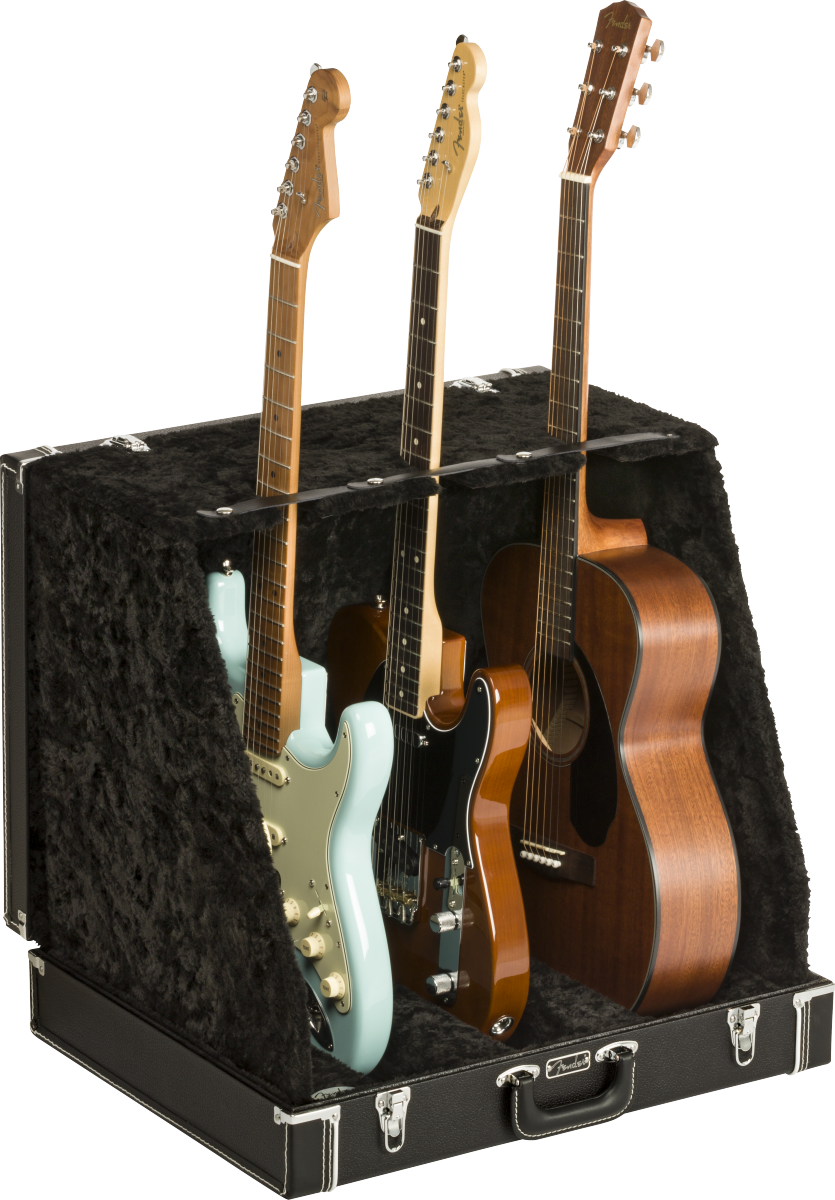 Fender Classic Series Case Stand, 3 Guitar, Black