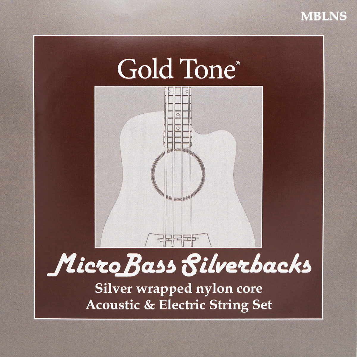 Gold Tone MicroBass LaBella Silverback Nylon Strings, 49-115