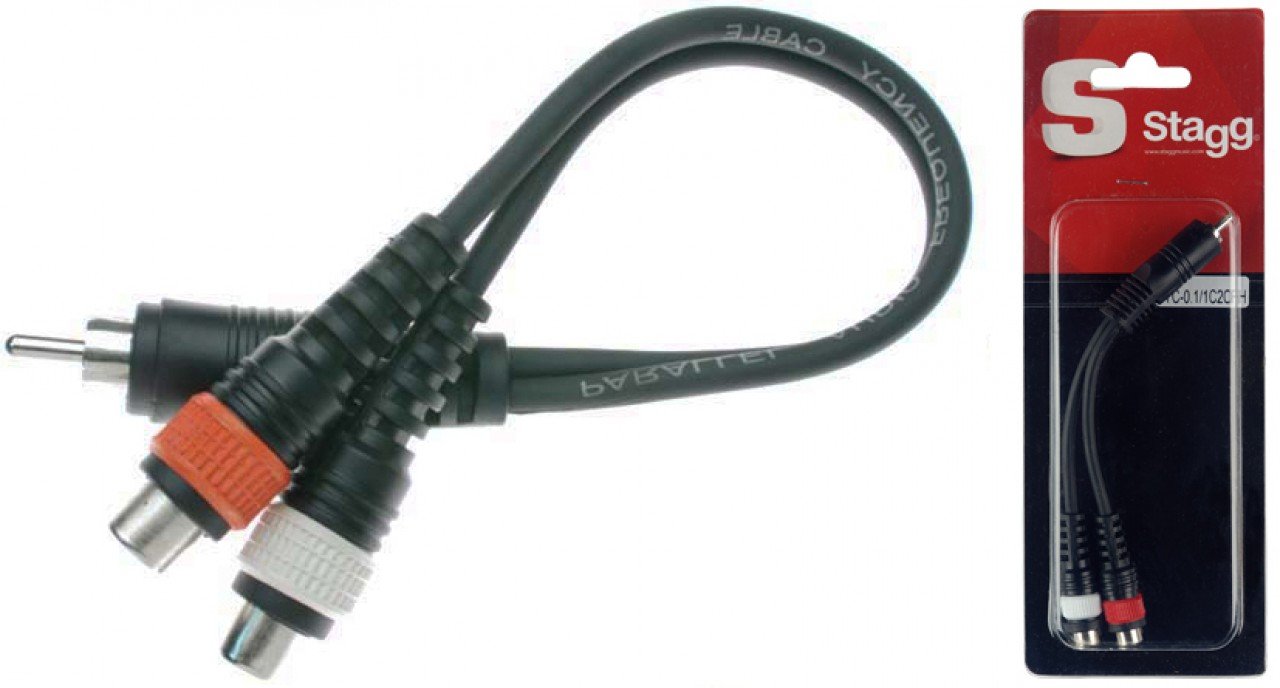 Stagg RCA Male to Dual RCA Female Adapter Cable