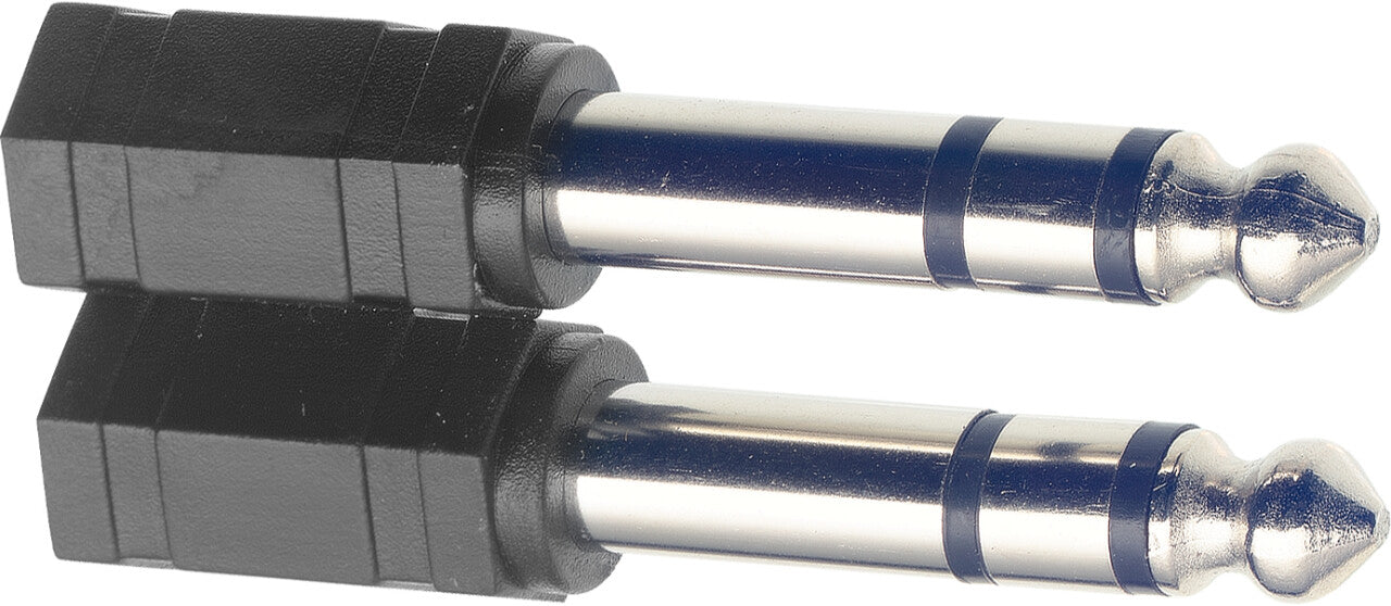 Stagg 1/4" TRS Female to 3.5mm TRS Male Adapter, 2-Pack