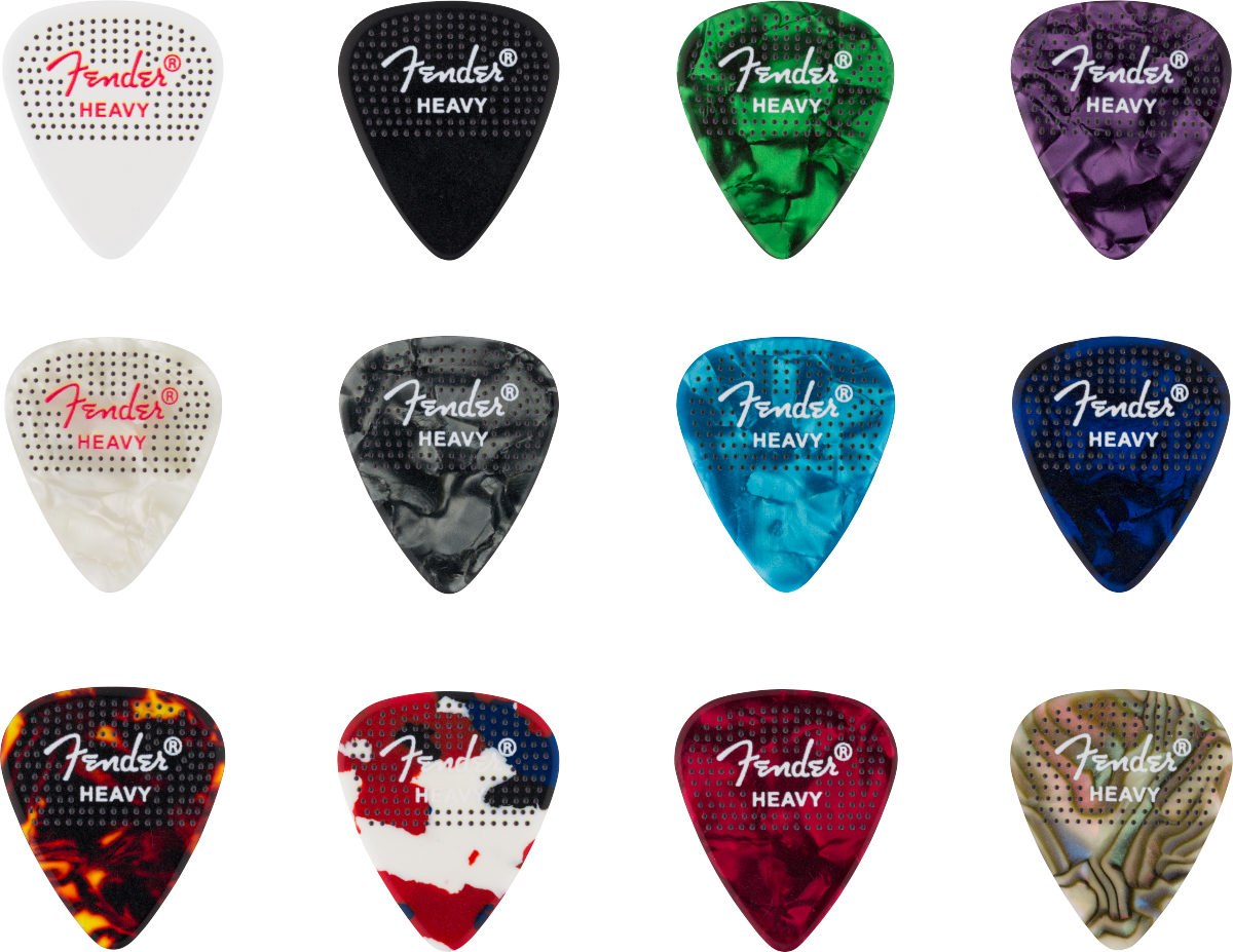 Fender 351 Dotted Celluloid Picks (12)
