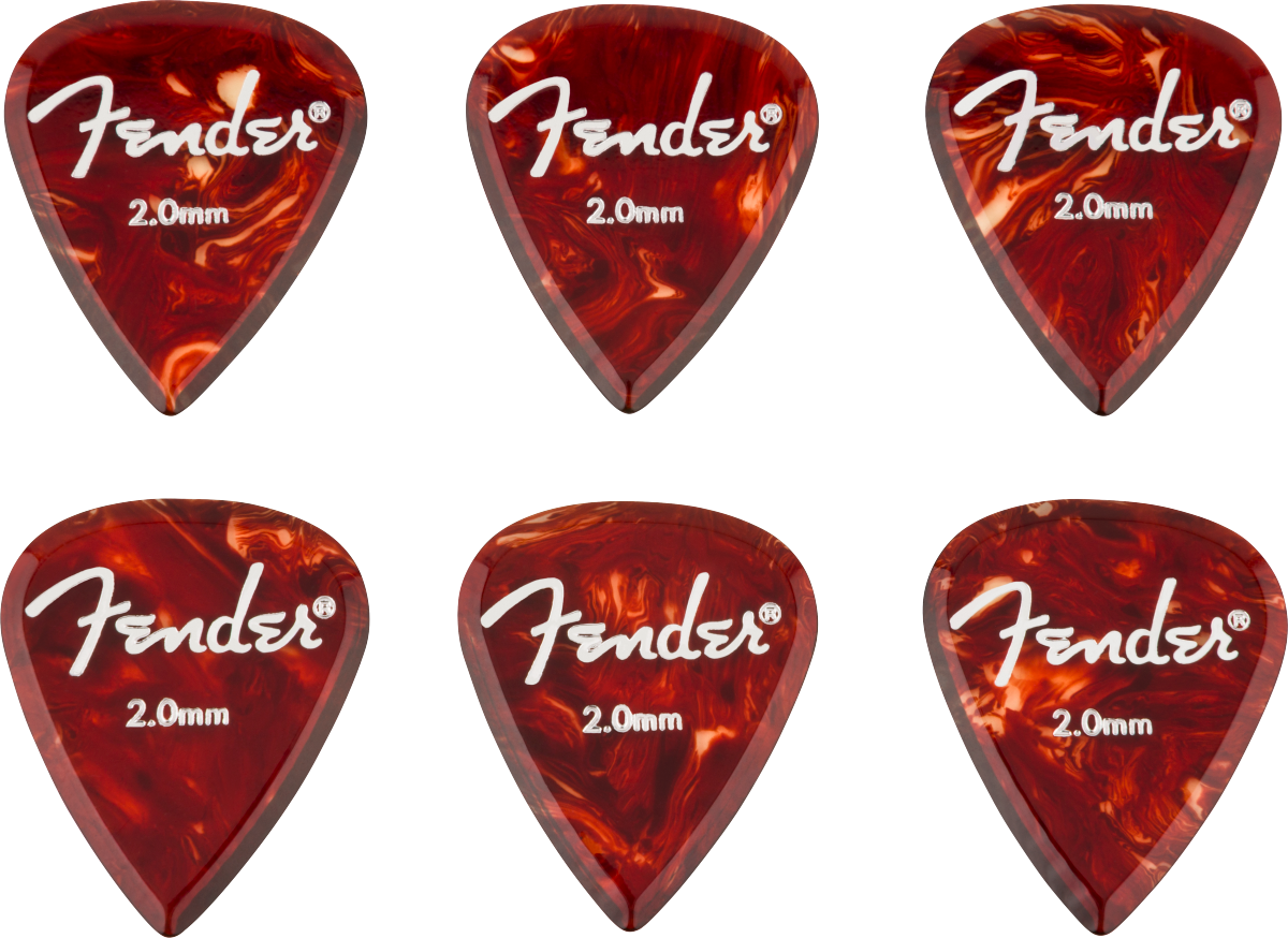 Fender Aero Acrylic Picks, 6-count, 2.0mm