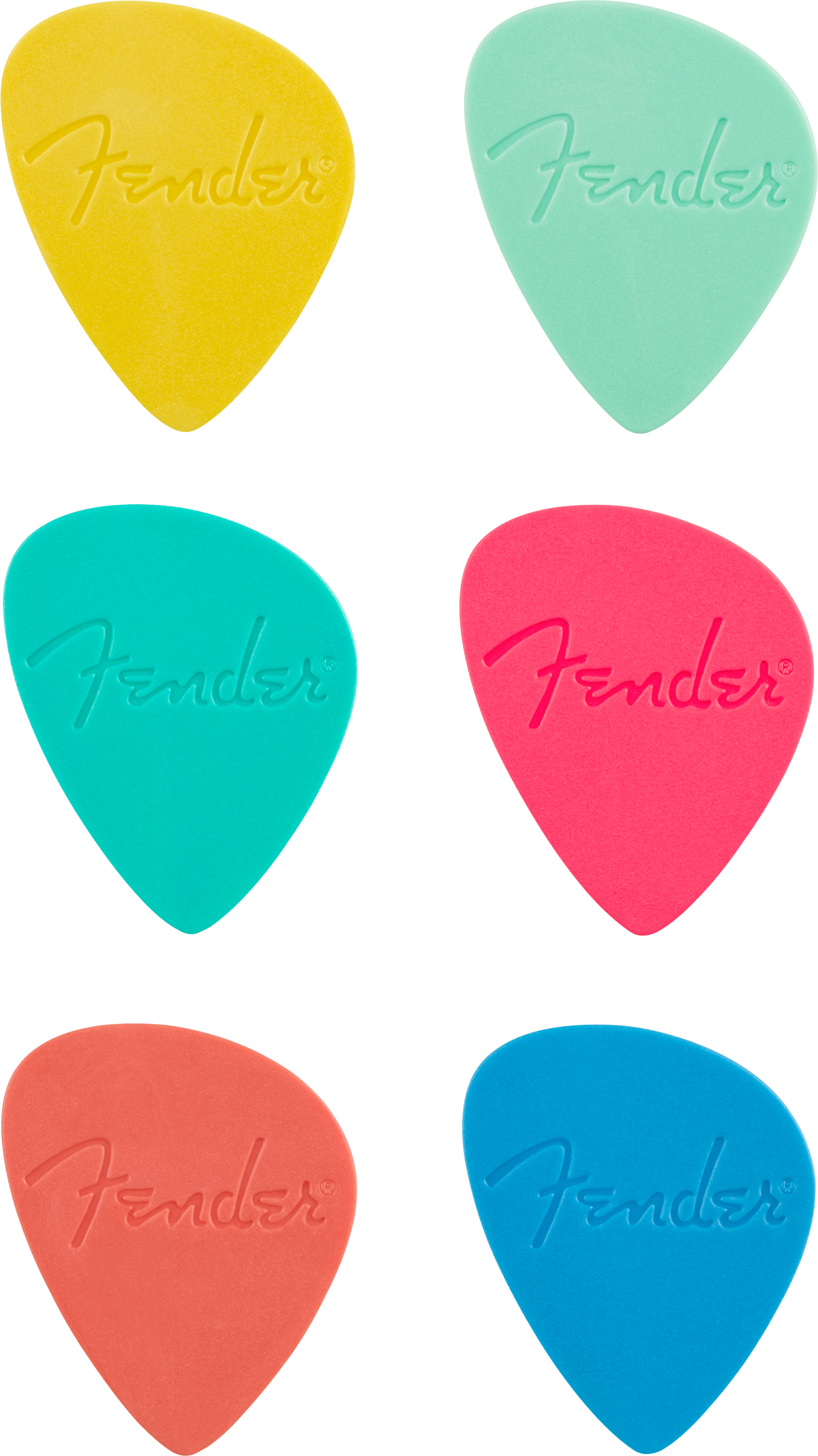 Fender Offset Polycarbonate Picks (6)