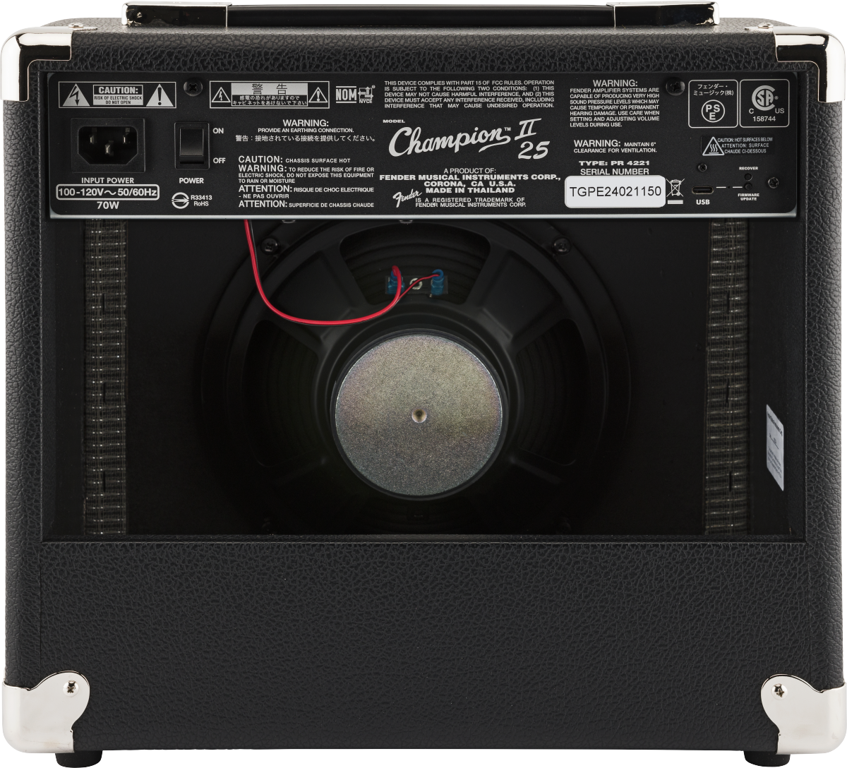 Fender Champion II 25 Amplifier, 120V