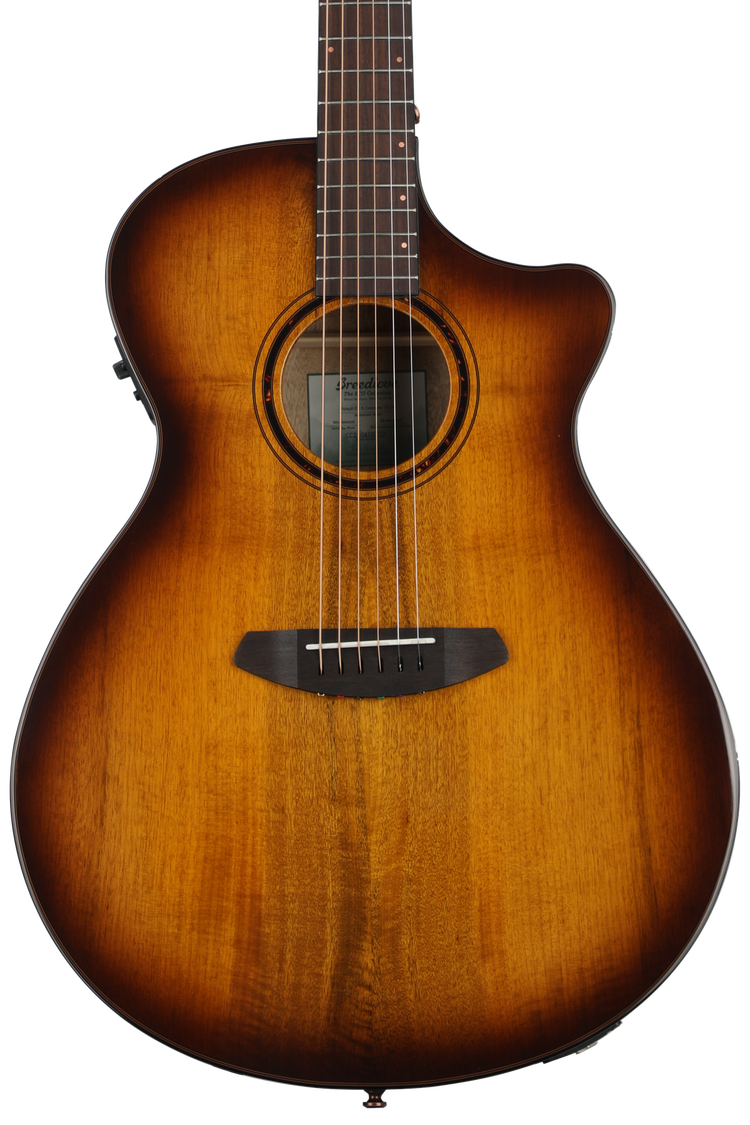 Breedlove Exotic S Concertina Tigers Eye Myrtlewood Acoustic-Electric Guitar