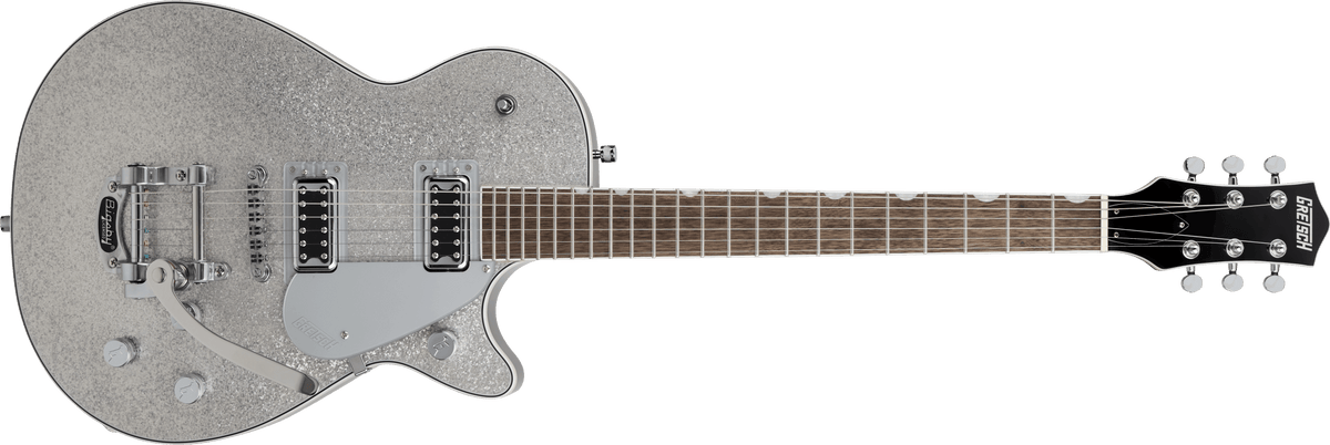 Gretsch G5230T Electromatic Sparkle Jet FT Single-Cut w/ Bigsby, Laurel Fingerboard, Silver Sparkle