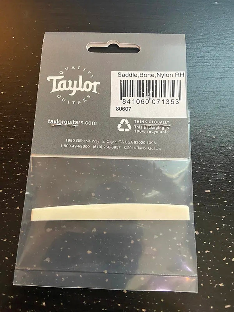 Taylor Bone Saddle for Nylon-Stringed Right-Handed Acoustic
