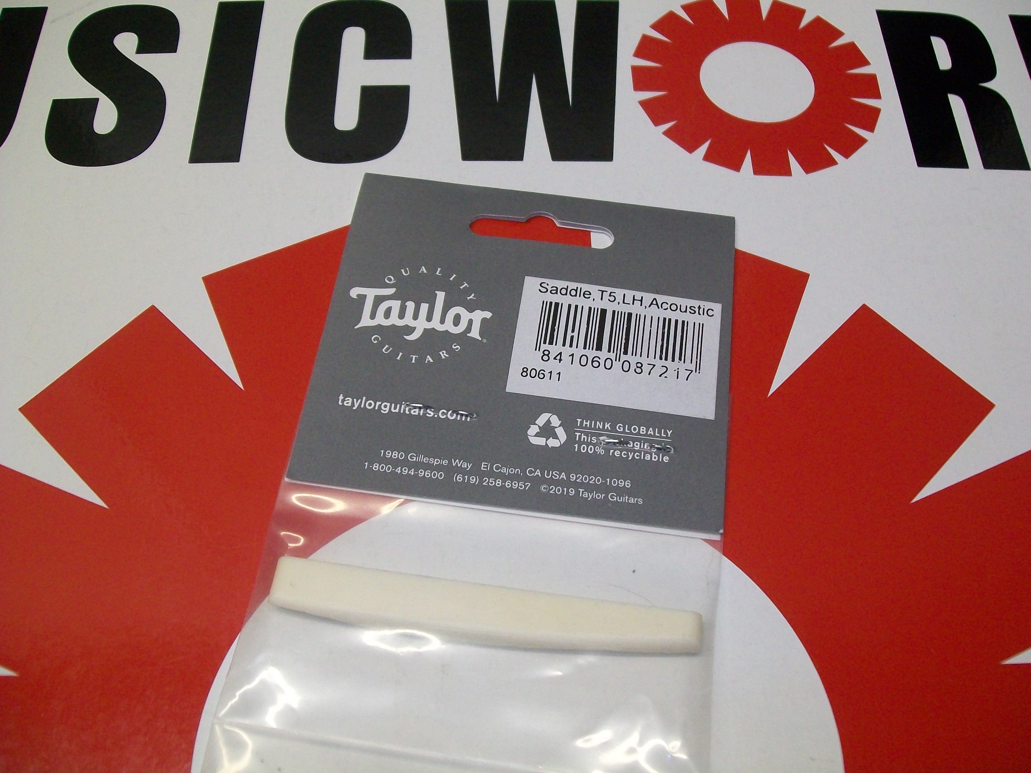 Taylor Saddle For T5, Left-Handed, Acoustic