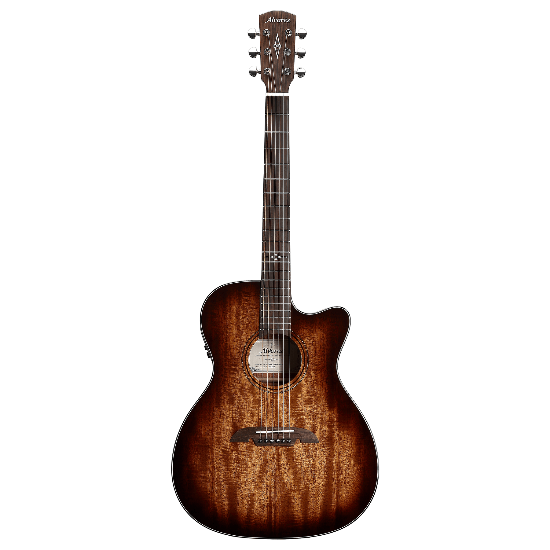 Alvarez AF66CE Artist OM/Folk Acoustic-Electric Guitar, w/ Cutaway, Shadowburst