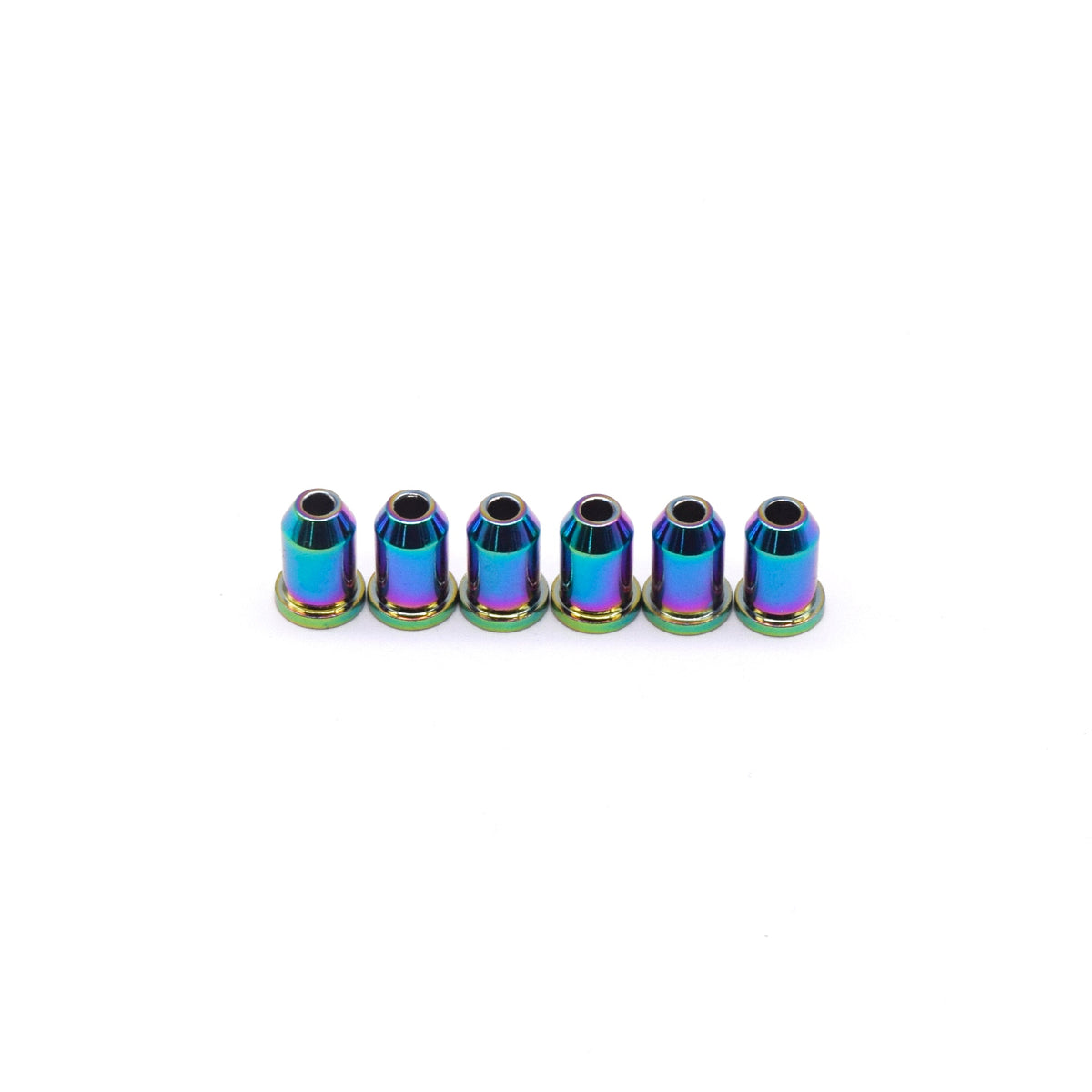 KD By AxLabs String-Through Bullet Ferrules (6), Burnt Chrome