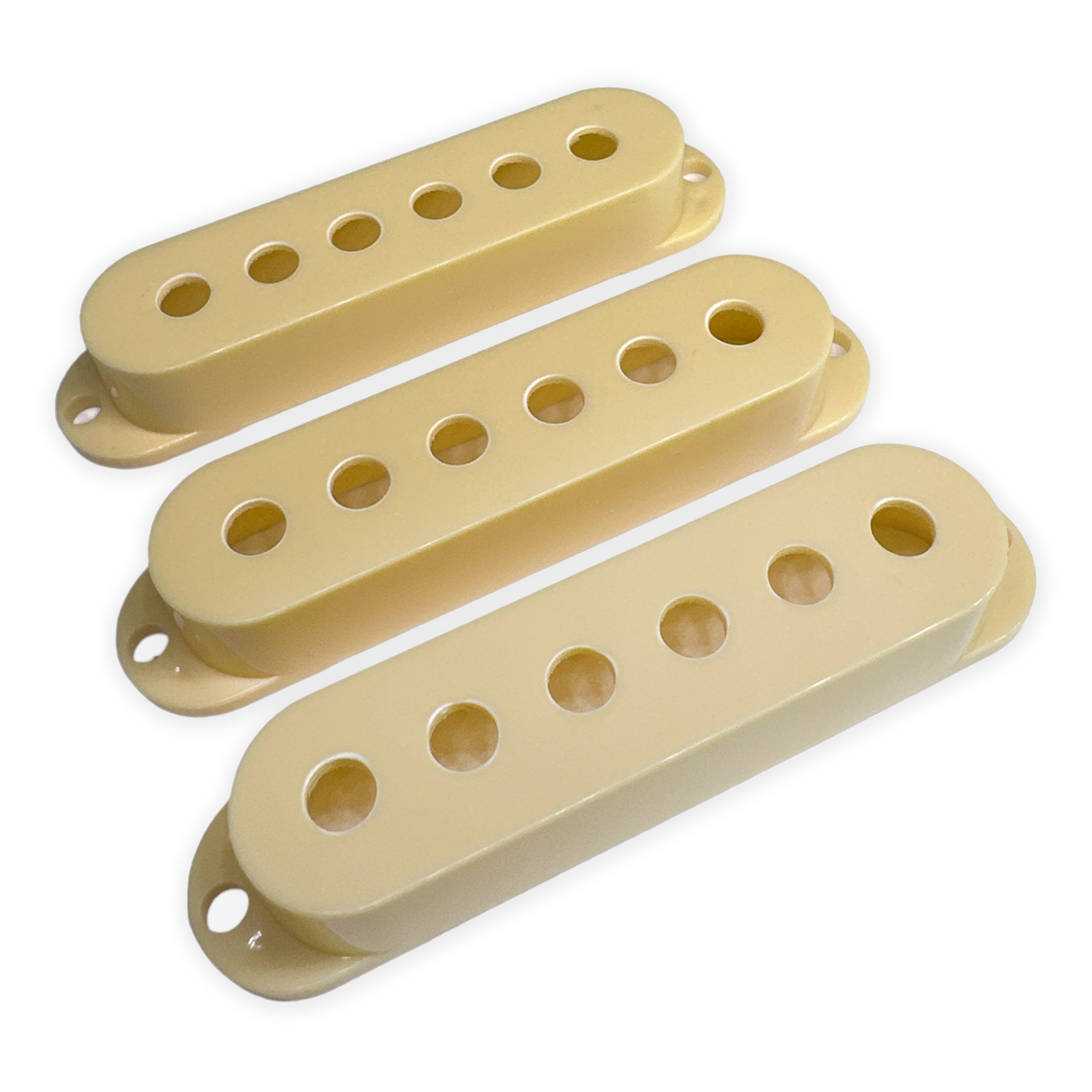 Axlabs Single Coil Pickup Covers (3), Modern Spacing, Aged White/Cream