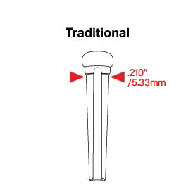 Graph Tech TUSQ Tradtional Bridge Pins Black / No Dot (6 Pcs)