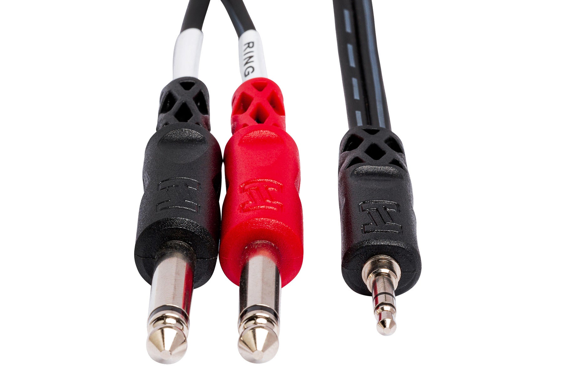 Hosa 3.5mm TRS to Dual 1/4" TS Stereo Breakout Cable, 3'