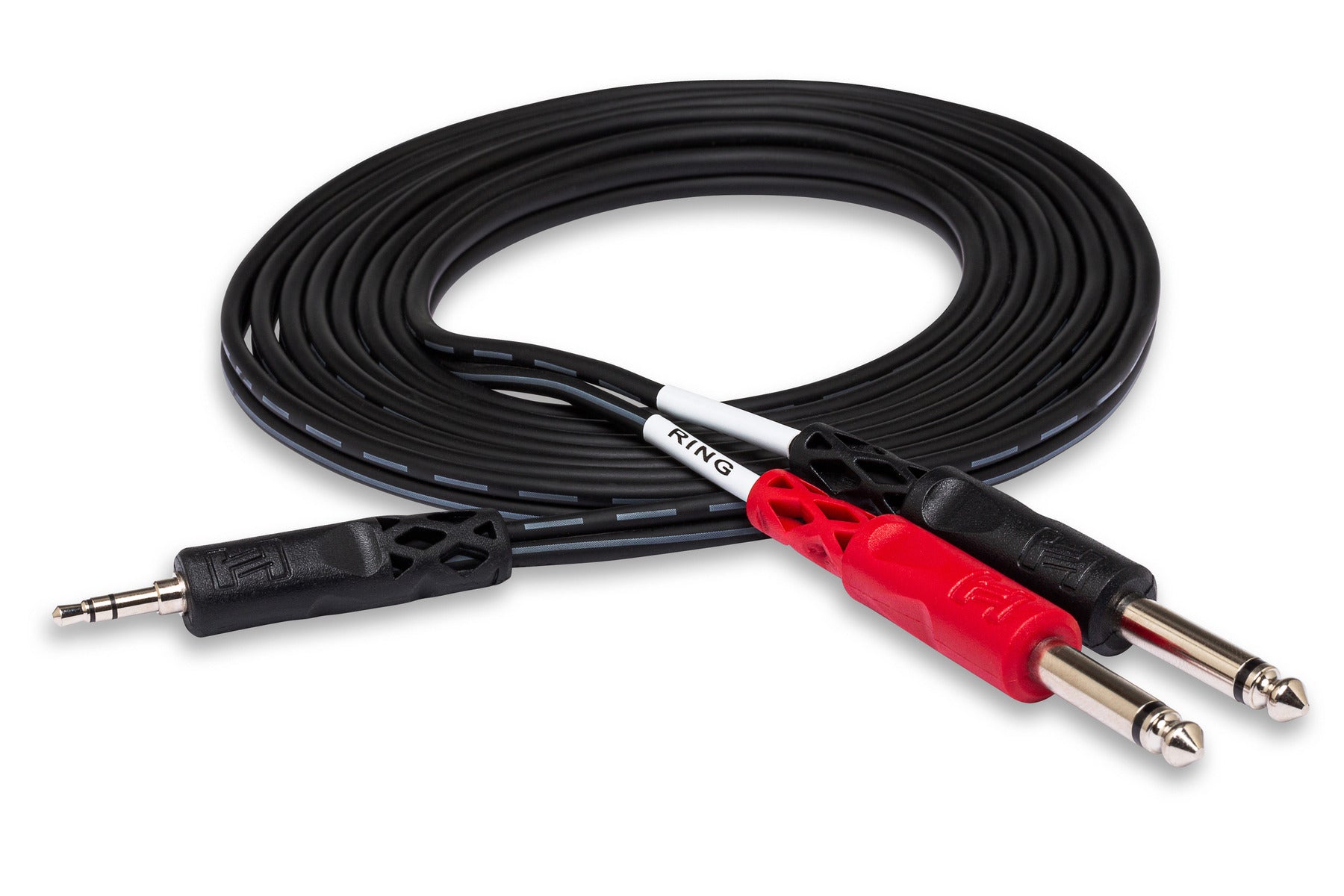 Hosa 3.5mm TRS to Dual 1/4" TS Stereo Breakout Cable, 3'