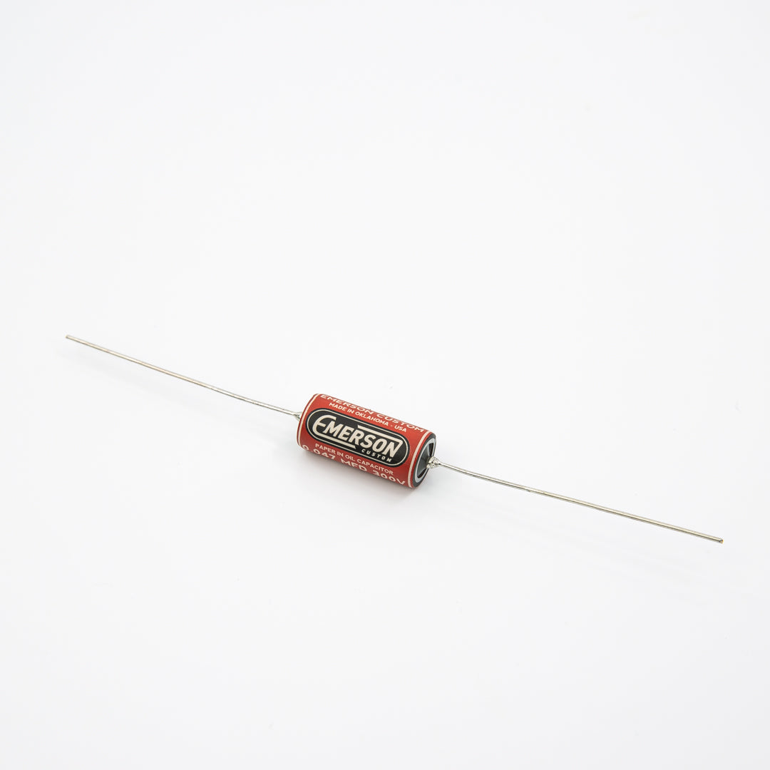 Emerson .047uf Custom Paper-in-Oil Capacitors, Red/Cream