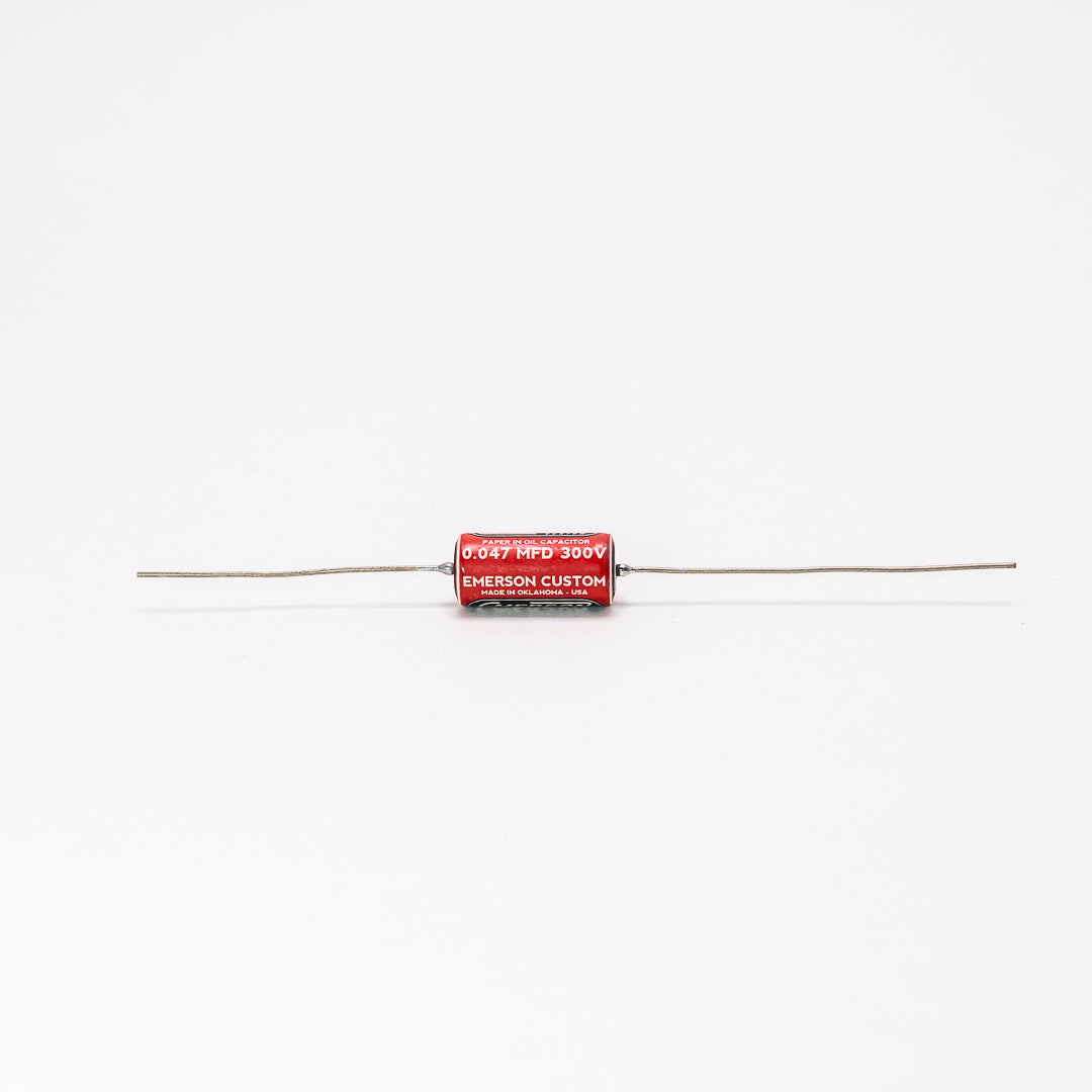 Emerson .047uf Custom Paper-in-Oil Capacitors, Red/Cream