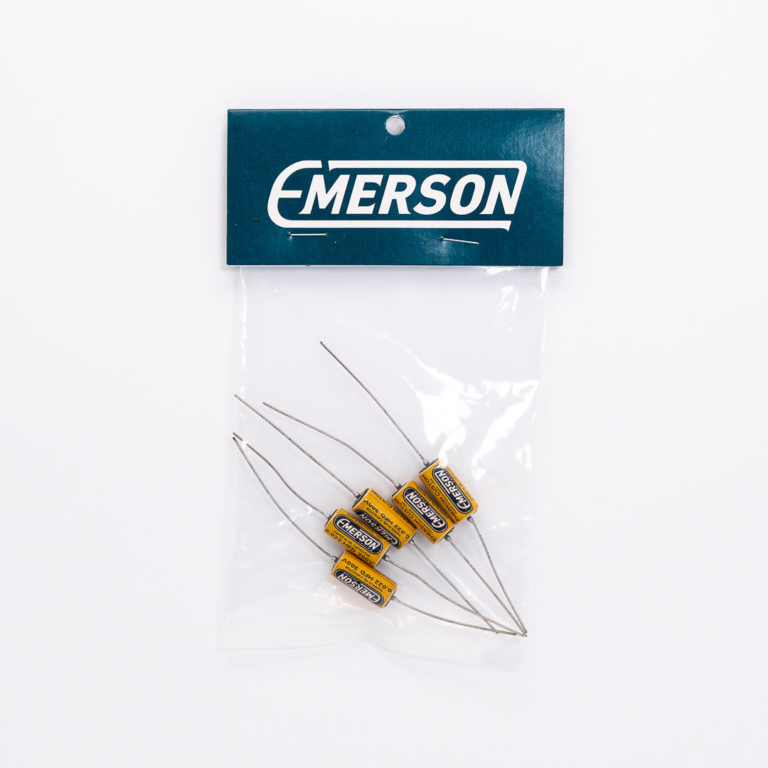 Emerson .022uf Custom Paper-in-Oil Capacitors, Yellow/Cream