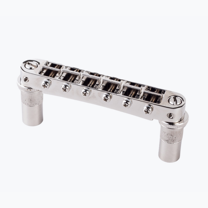 TonePros T3BT Metric Tunematic Guitar Bridge, Large Posts, Notched Saddles