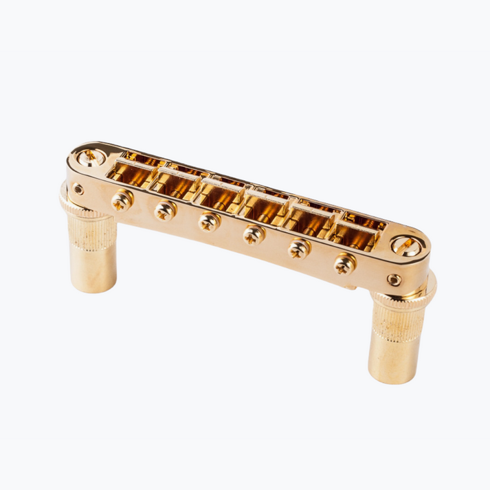 TonePros T3BT Metric Tunematic Guitar Bridge, Large Posts, Notched Saddles